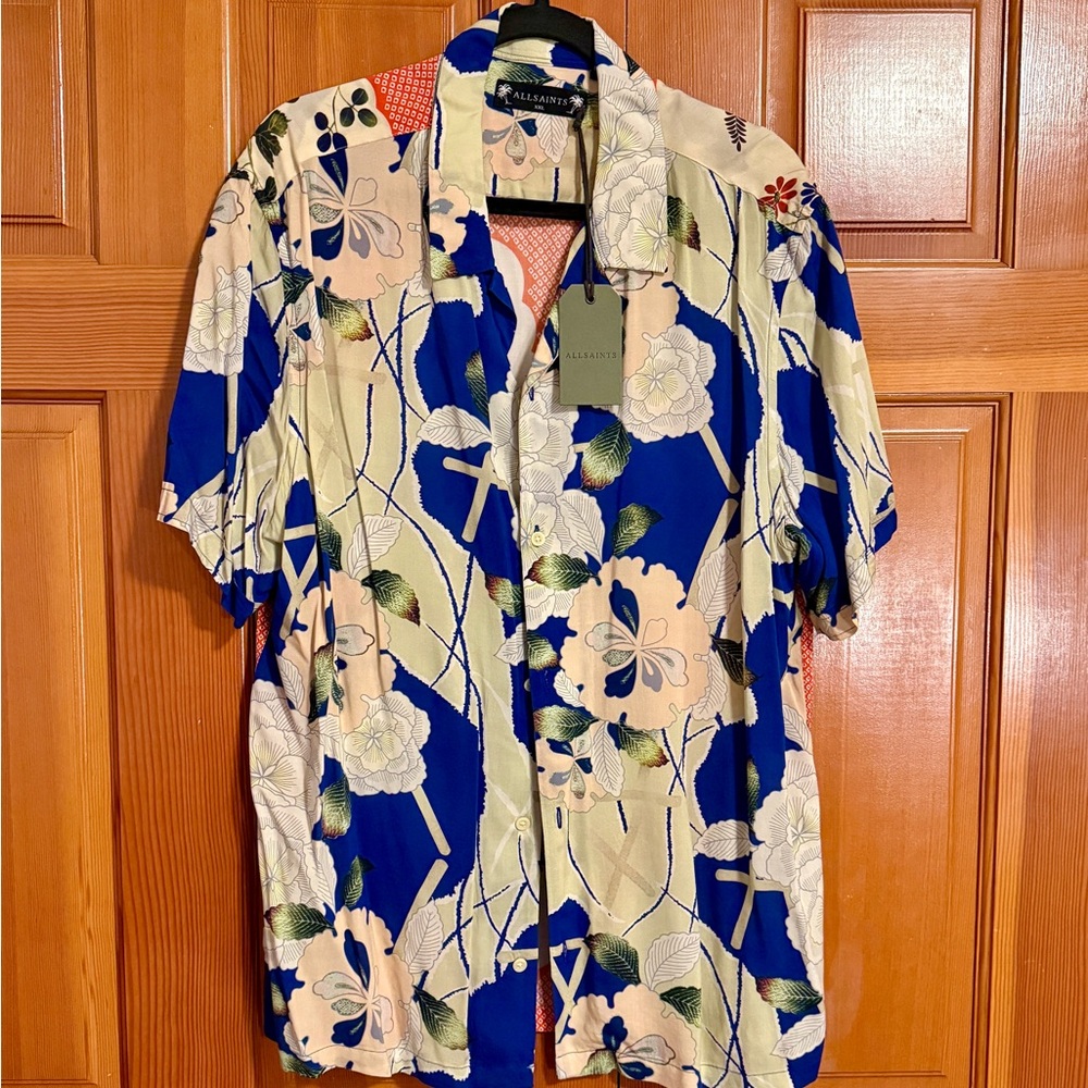 All Saints lightweight Fuyugi shirt.  Size XXL Viscose material. New With Tags